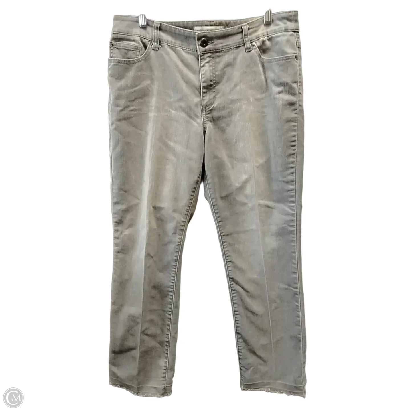 Jeans Straight By Chicos In Grey, Size: 12