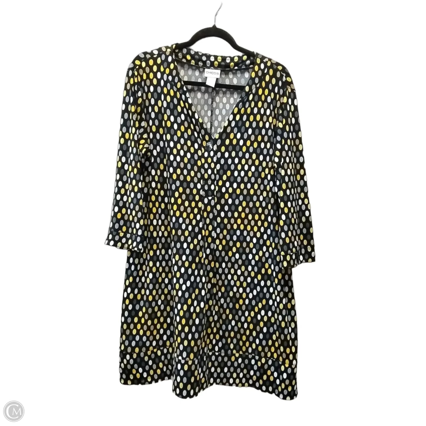 Dress Casual Midi By Chicos In Polkadot Pattern, Size: 16