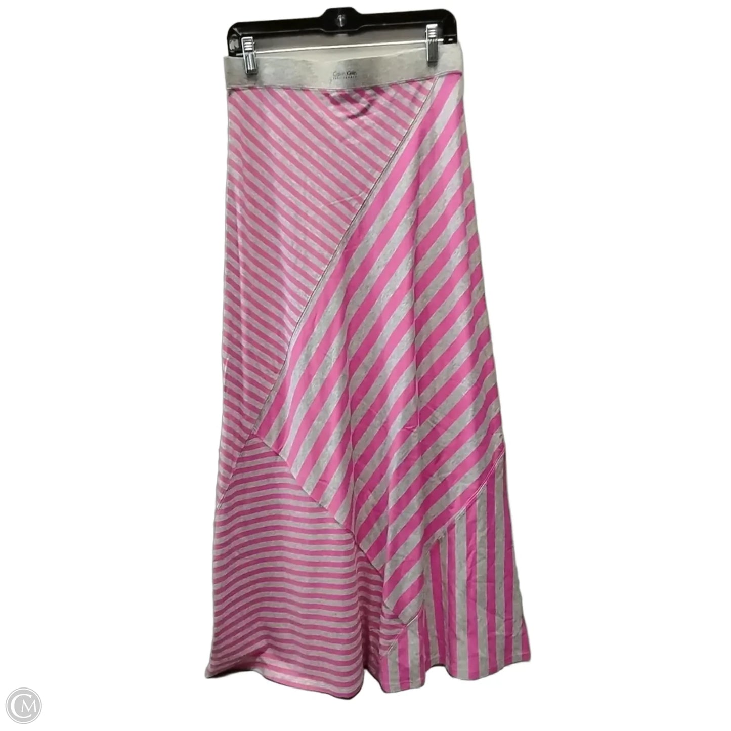 Skirt Maxi By Calvin Klein In Grey & Pink, Size: 10