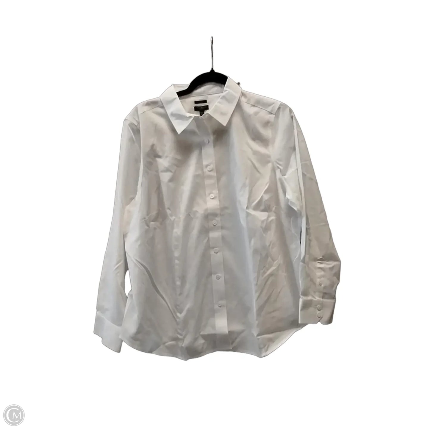 Blouse Long Sleeve By Talbots In White, Size: Xl