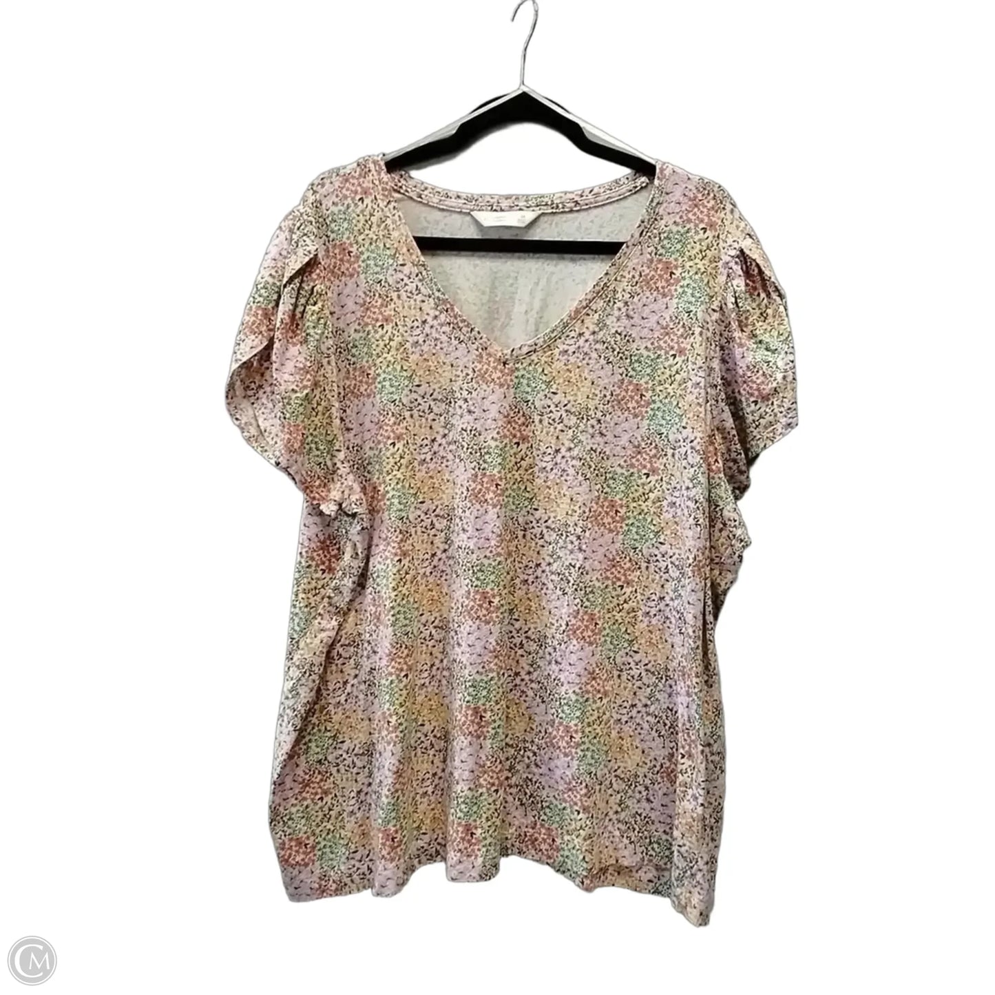 Blouse Long Sleeve By Lc Lauren Conrad In Floral Print, Size: 2x