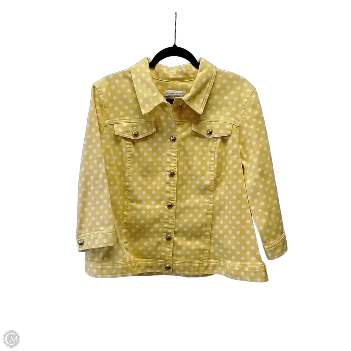 Jacket Denim By Christopher And Banks In Yellow, Size: Xl
