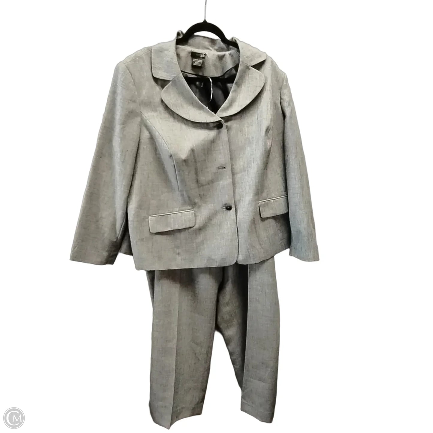 Pants Suit 2pc By East 5th In Grey, Size: 3x