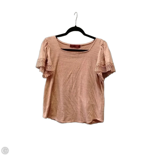 Blouse Short Sleeve By Love Scarlett In Orange, Size: S