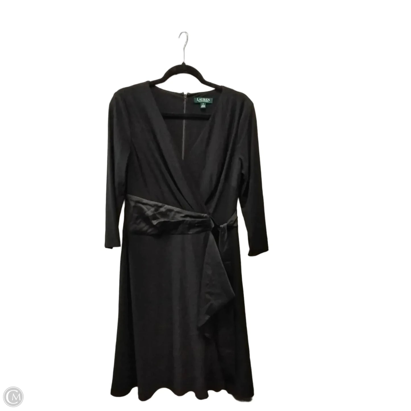 Dress Casual Midi By Lauren By Ralph Lauren In Black, Size: 8