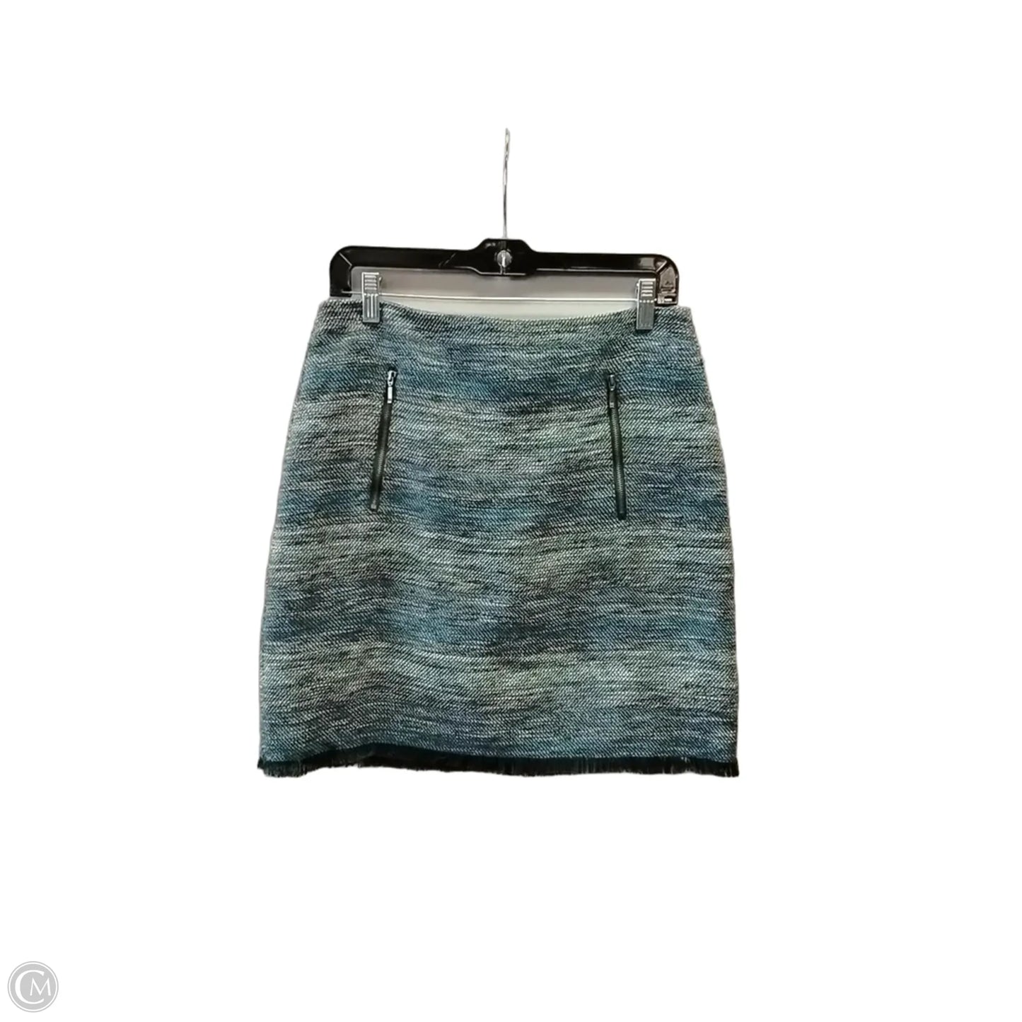 Skirt Mini & Short By Loft In Blue & Grey, Size: 8