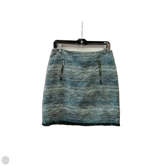 Skirt Mini & Short By Loft In Blue & Grey, Size: 8
