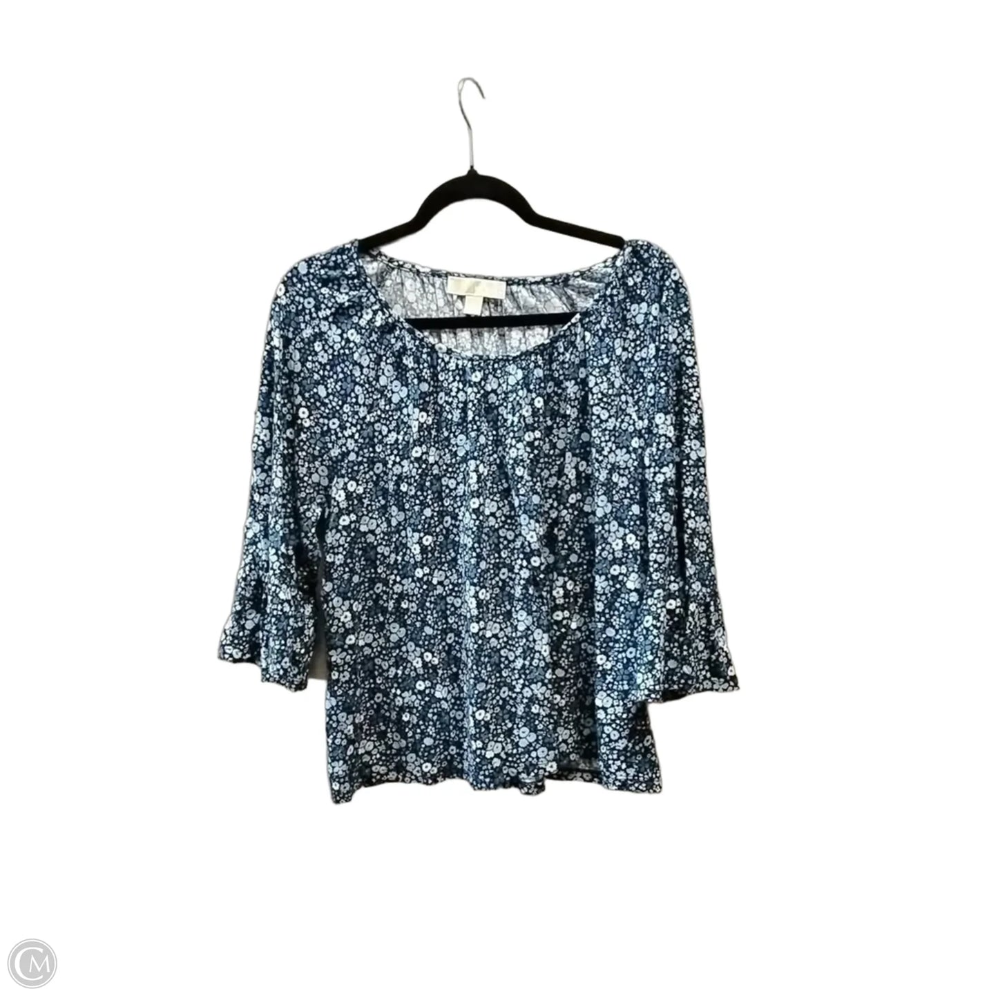 Blouse 3/4 Sleeve By Michael By Michael Kors In Floral Print, Size: Xl
