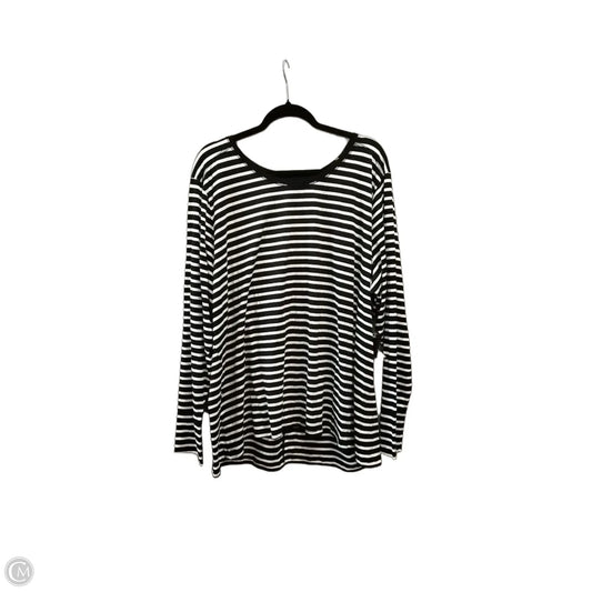 Top Long Sleeve By Ana In Striped Pattern, Size: 4x