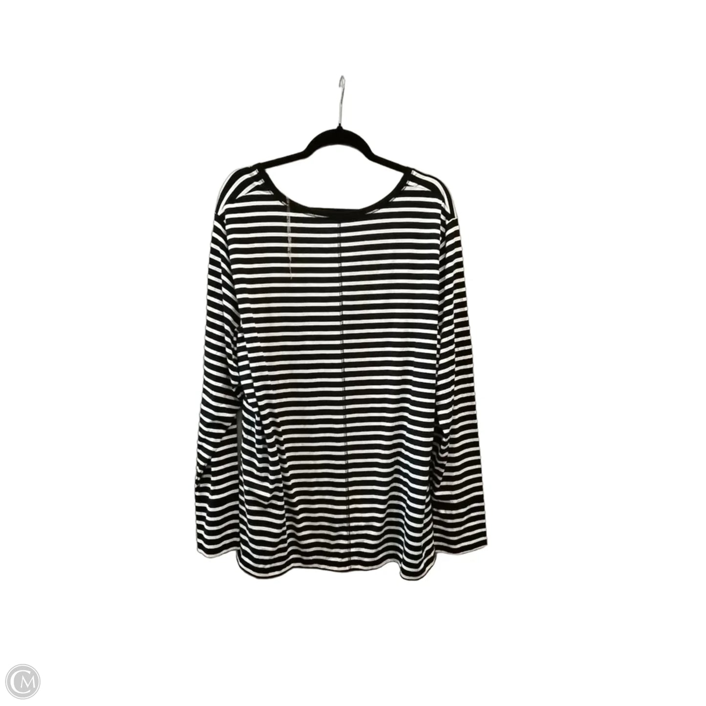 Top Long Sleeve By Ana In Striped Pattern, Size: 4x