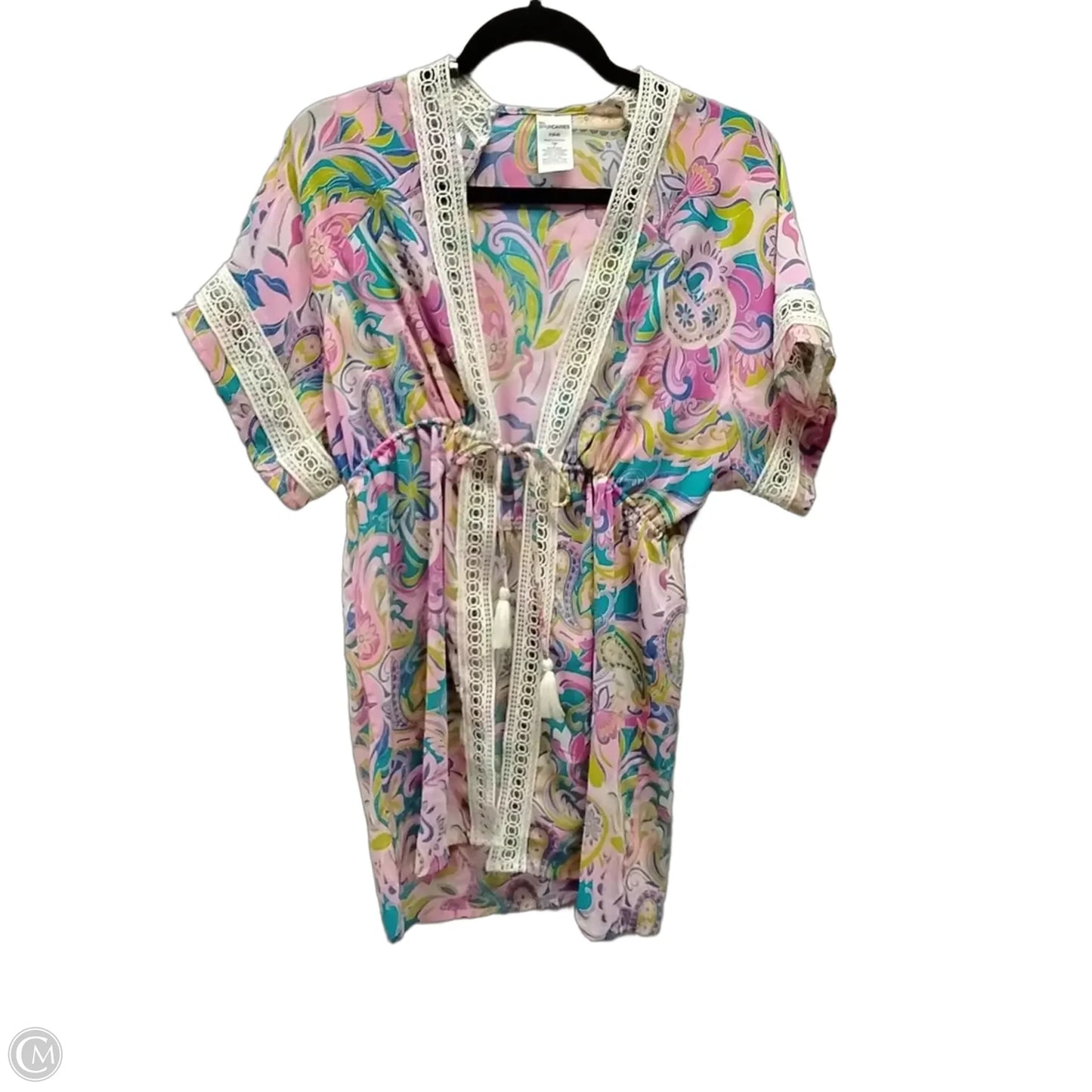 Blouse Short Sleeve By Dr2 In Floral Print, Size: L