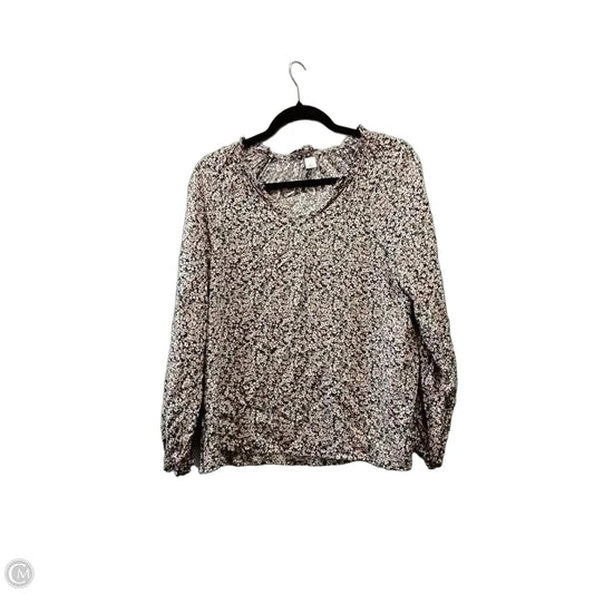 Blouse Long Sleeve By Old Navy In Floral Print, Size: Xs