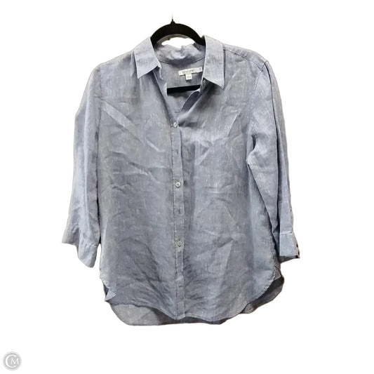 Blouse Long Sleeve By Chicos In Blue, Size: M