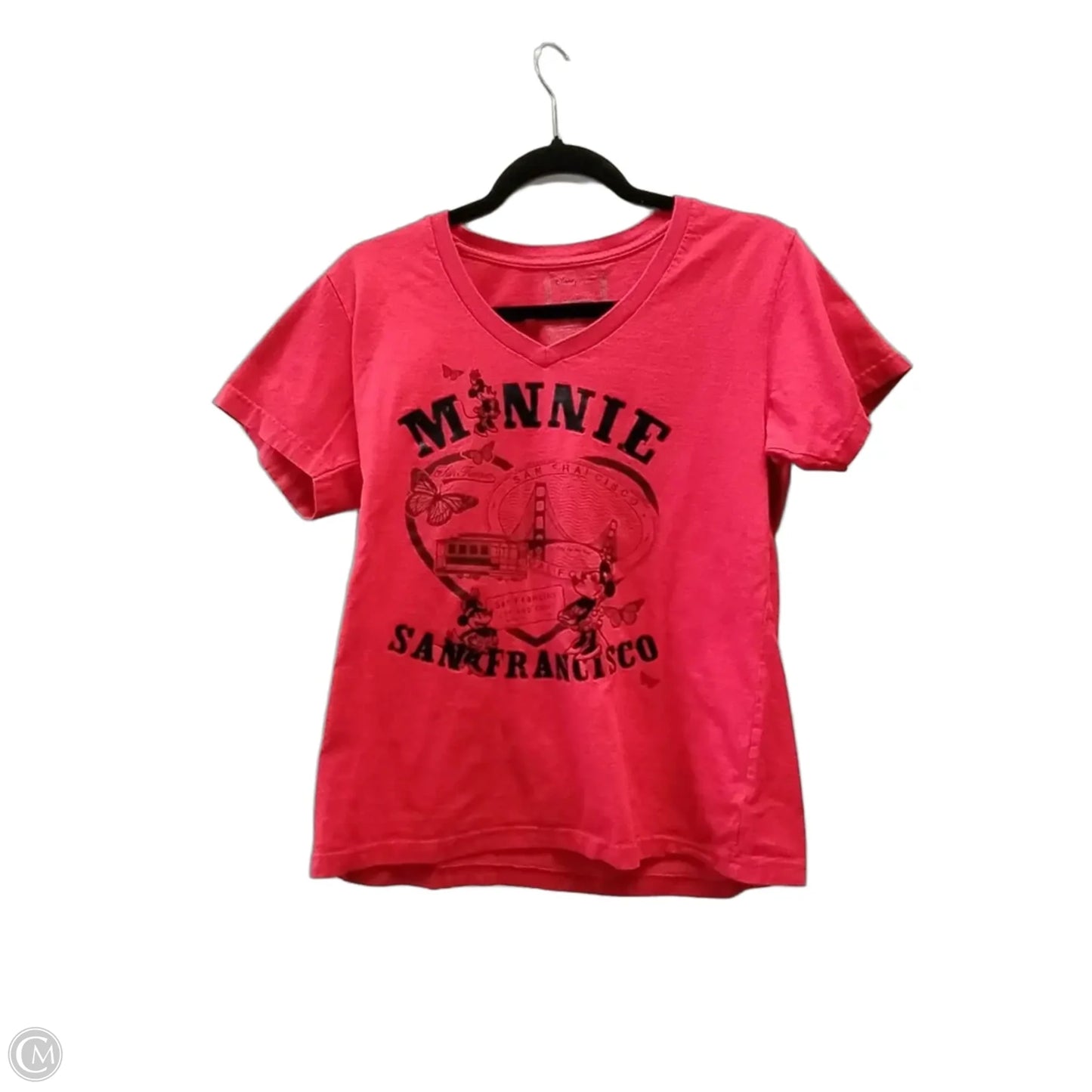 Top Short Sleeve By Disney In Red, Size: L