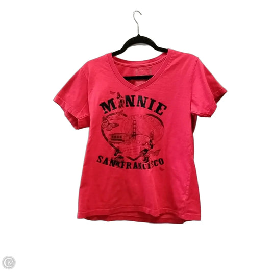 Top Short Sleeve By Disney In Red, Size: L
