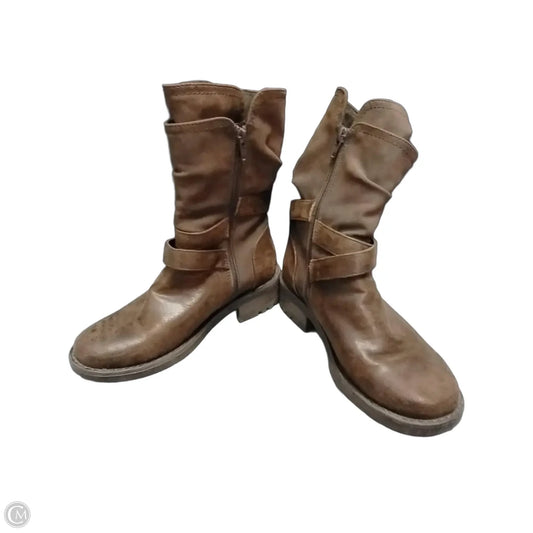 Boots Ankle Heels By Cme In Brown, Size: 6.5
