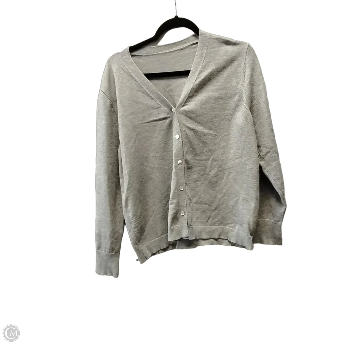 Sweater Cardigan By Cme In Grey, Size: L