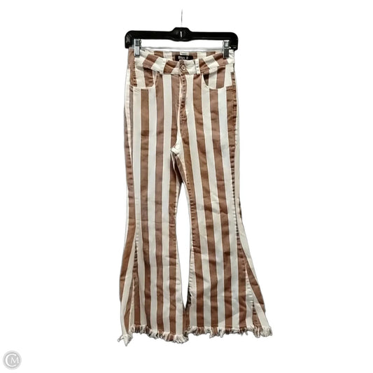 Jeans Flared By Blue B In Striped Pattern, Size: 6