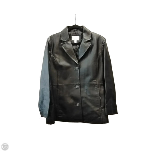Jacket Leather By Worthington In Black, Size: Xl