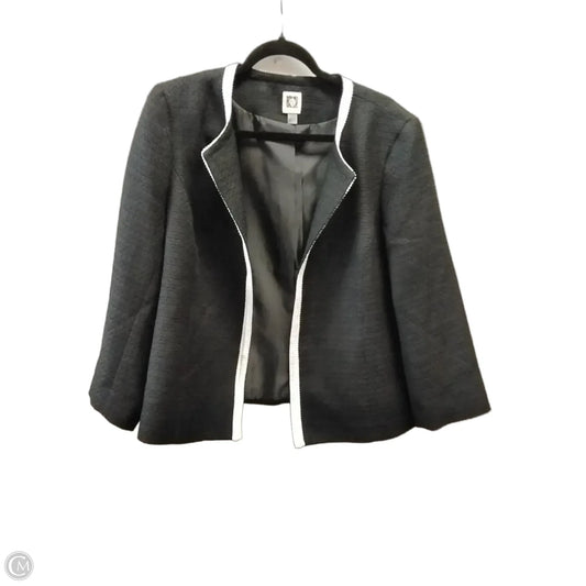 Blazer By Anne Klein In Black & Cream, Size: Xl