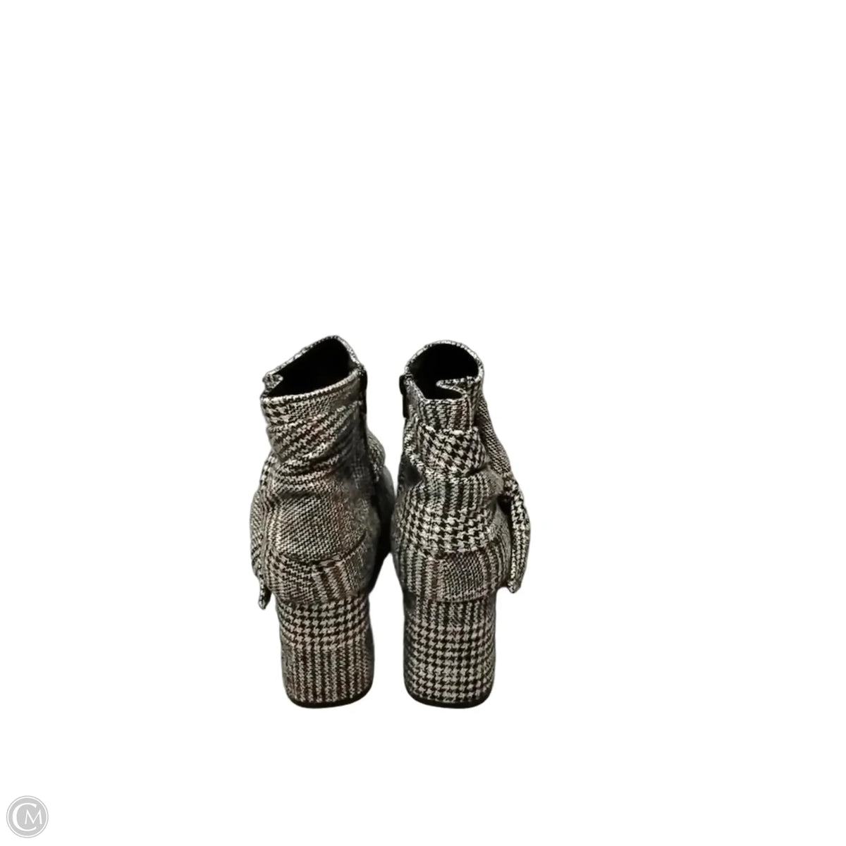Boots Ankle Heels By Cato In Plaid Pattern, Size: 9