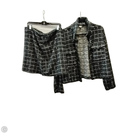 Skirt Set 2pc By Cato In Black & Silver, Size: 16