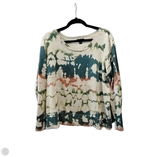 Sweater By Tribal In Tie Dye Print, Size: L