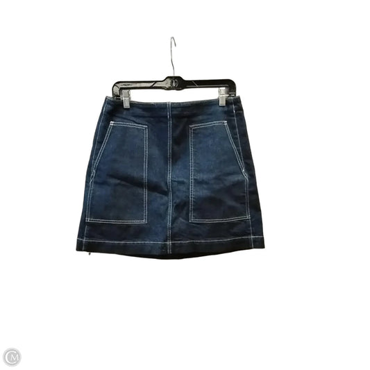 Skirt Mini & Short By Loft In Blue Denim, Size: 4