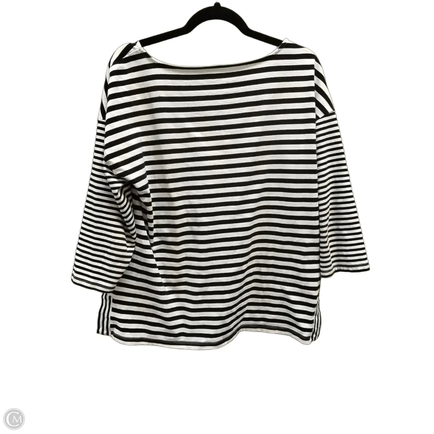 Top Long Sleeve By Talbots In Striped Pattern, Size: L