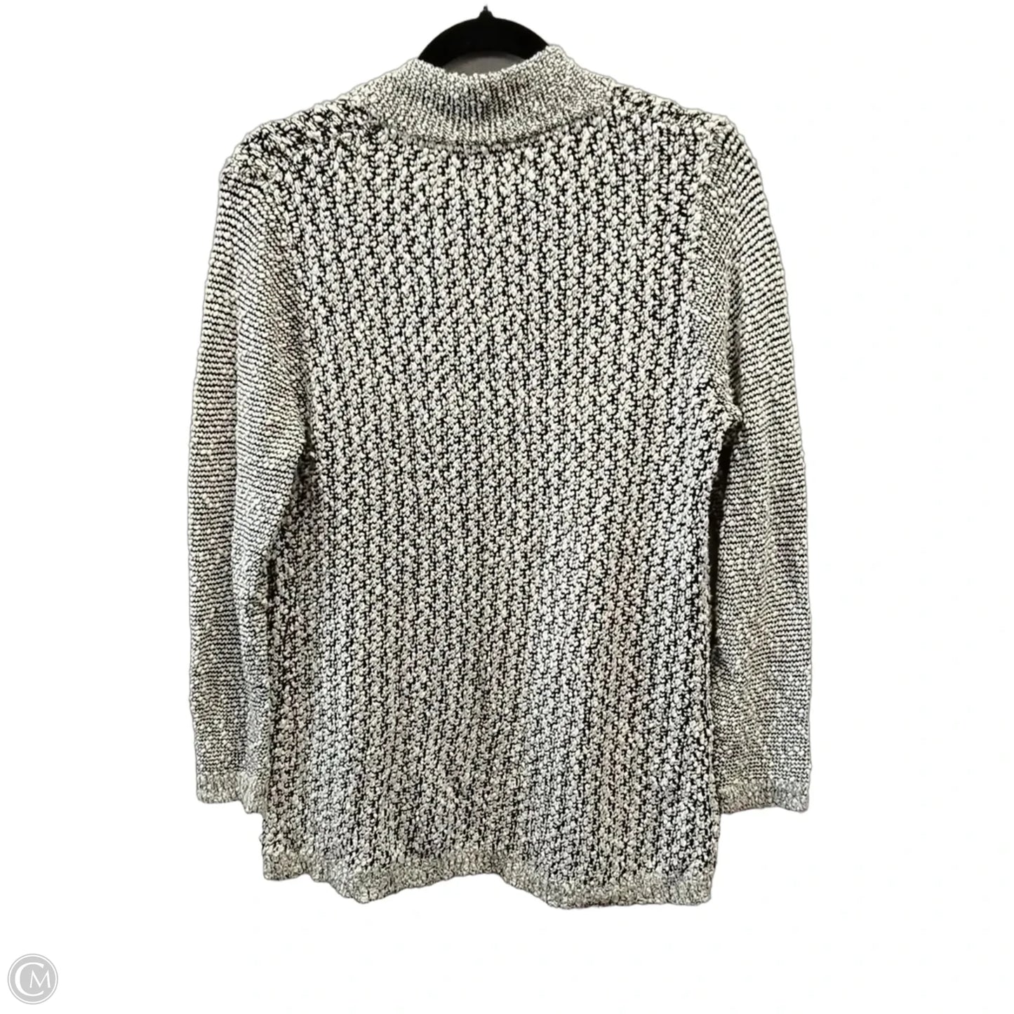Sweater Cardigan By Skies Are Blue In Cream & Grey, Size: M