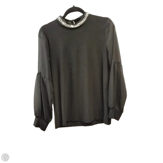 Blouse Long Sleeve By Cme In Black, Size: L
