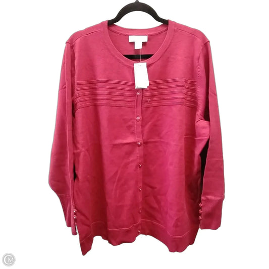 Sweater By Cj Banks In Red, Size: 2x
