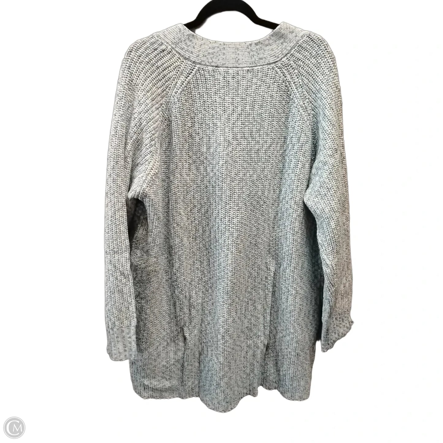 Sweater By Woman Within In Blue & White, Size: 1x