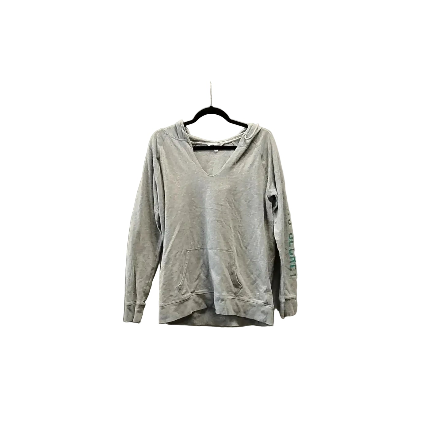 Sweatshirt Hoodie By Victorias Secret In Grey, Size: M