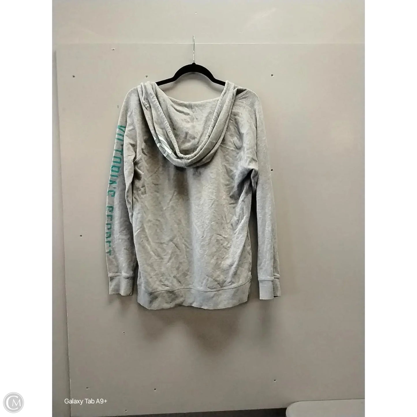 Sweatshirt Hoodie By Victorias Secret In Grey, Size: M