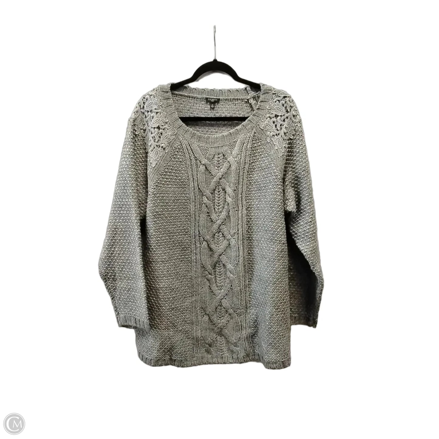 Sweater By Talbots In Grey, Size: 3x