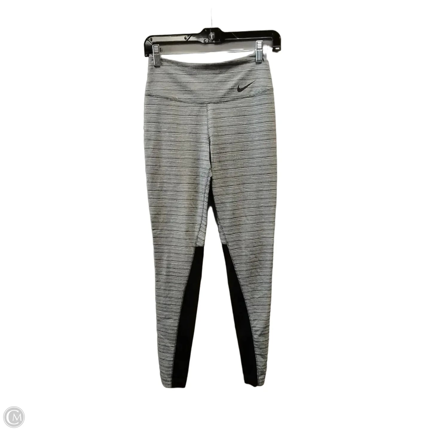 Athletic Leggings By Nike In Grey, Size: S
