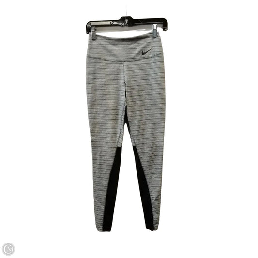 Athletic Leggings By Nike In Grey, Size: S