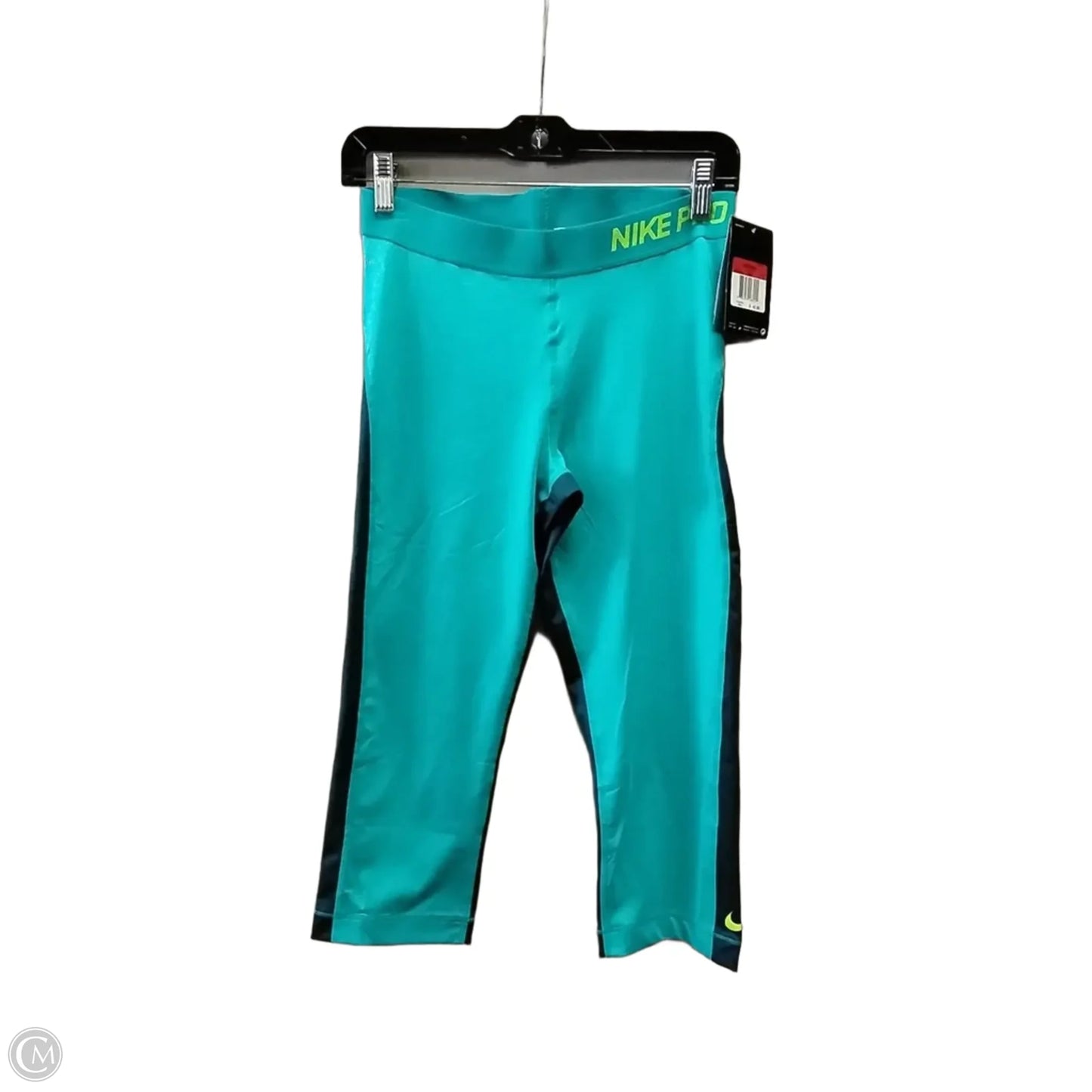 Athletic Leggings By Nike In Green, Size: L
