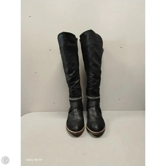 Boots Knee Flats By Rampage In Black, Size: 9