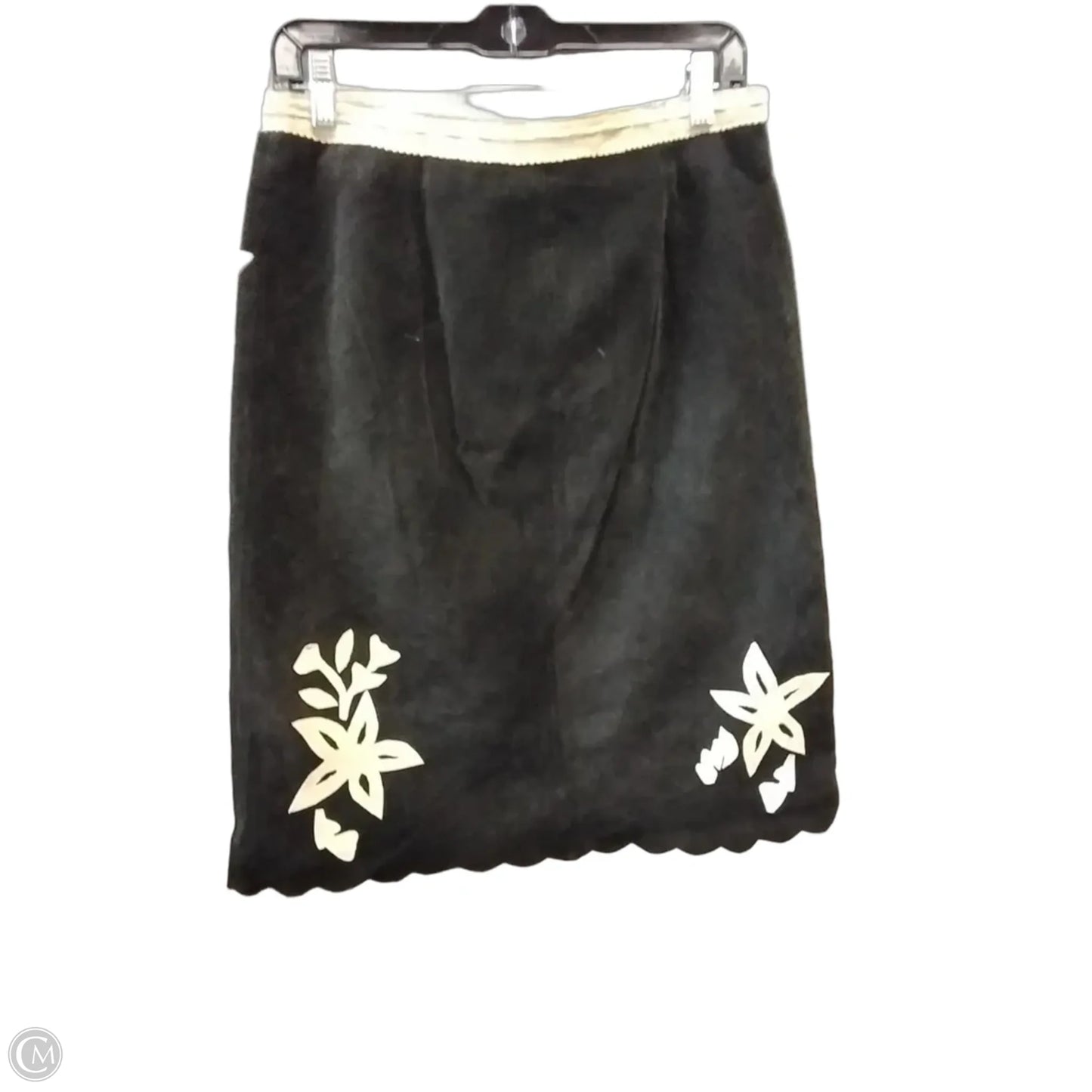 Skirt Midi By Moda Intl In Black & Cream, Size: 8