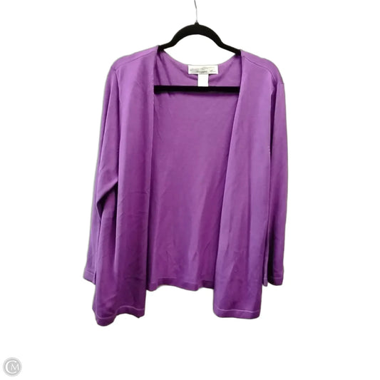 Sweater Cardigan By Cme In Purple, Size: L