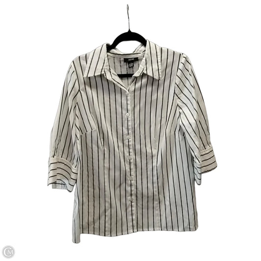 Blouse Long Sleeve By Alfani In Striped Pattern, Size: Xl