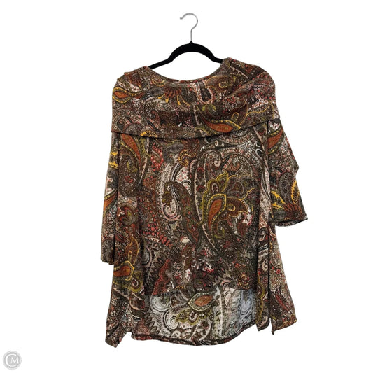 Blouse Long Sleeve By Cato In Multi-colored, Size: L