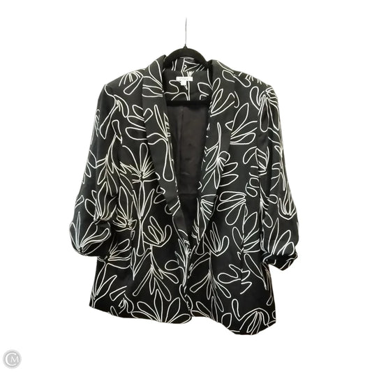 Blazer By Chicos In Black & White, Size: Xl
