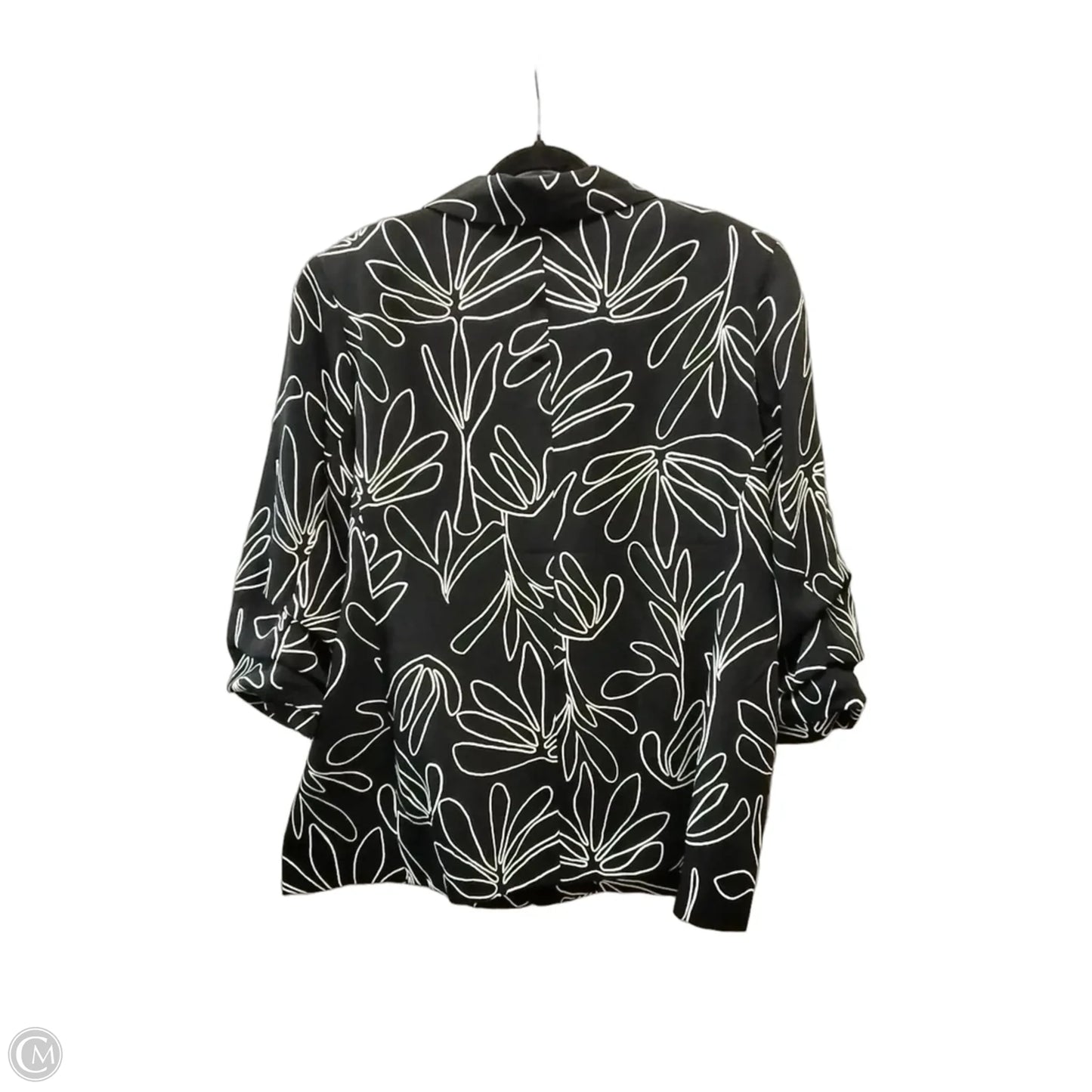 Blazer By Chicos In Black & White, Size: Xl