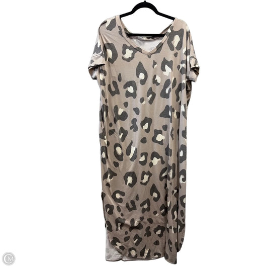 Dress Casual Maxi By Zenana In Leopard Print, Size: 1x