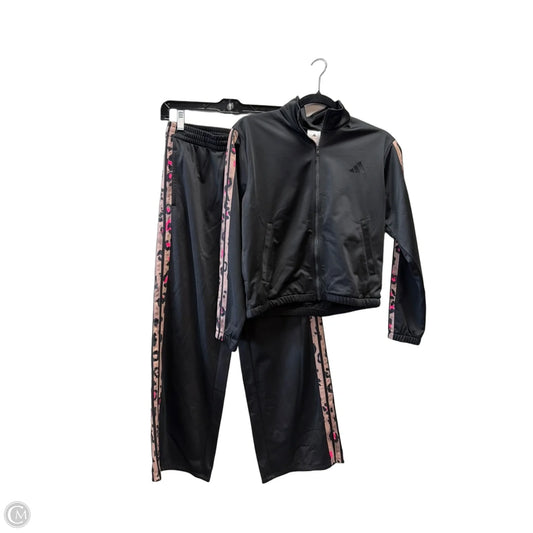 Athletic Pants 2pc By Adidas In Black & Brown, Size: L
