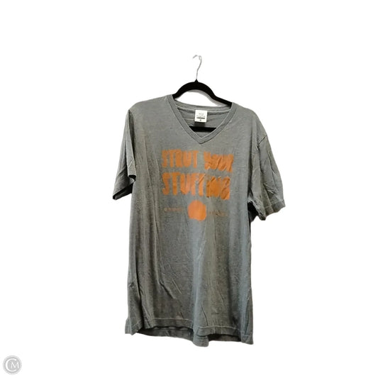 Top Short Sleeve By Clothes Mentor In Grey, Size: Xl