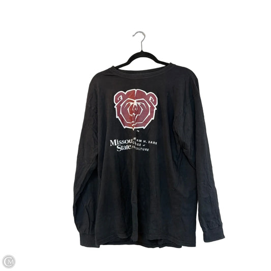 Top Long Sleeve By Gildan In Black, Size: L